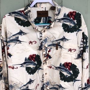 Magellan Santa Fishing Button Up